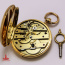 Gold Pocket Watch with key - Механизм часов в отличном сохранном и рабочем состоянии